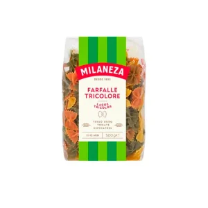 Milaneza Massa Laços com Vegetais Tricolor 500 gr