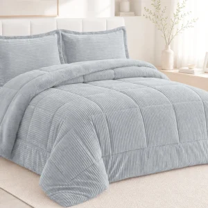 Edredon de Borrego Rubi Cinza