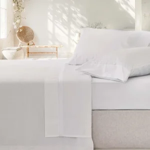 Lençóis Risca Percal 300 Fios - Branco