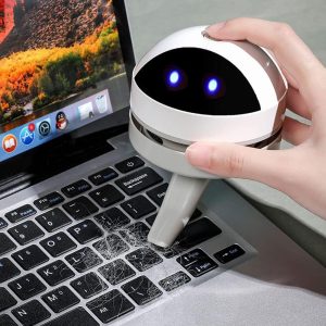 Aspirador de secretária com design de mini-robô - A sua solução de arrumação da secretária