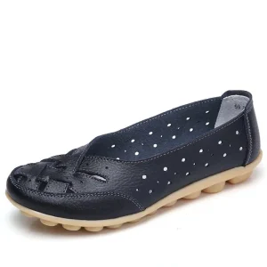 Elevar o conforto e o estilo com os mocassins de couro genuíno para mulher