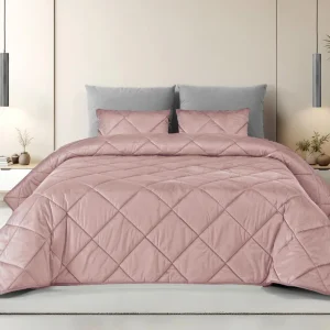 Edredom de Veludo Velvet Cristal Rosa